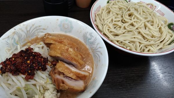 「小豚つけ麺＋ラー油」@ラーメン二郎 川越店の写真