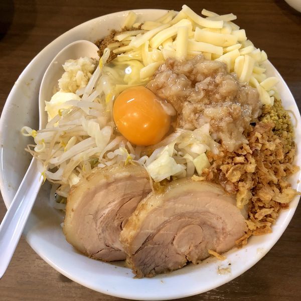 「汁なしキーマ1000＋チーズ100＋生玉子50=￥1150」@RAMEN NOROSHI 東大宮の写真