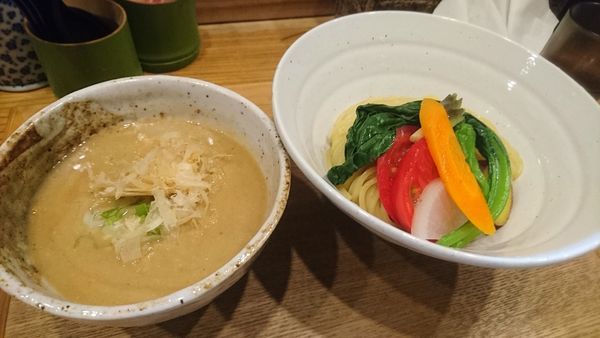 「無添加つけ麺(中盛)」@つけ麺 竹川の写真