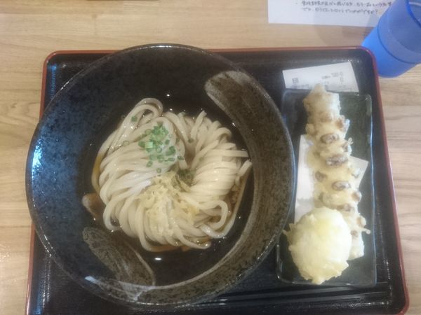 「ちく天玉 ぶっかけうどん ７１０円」@うどん屋 清の写真