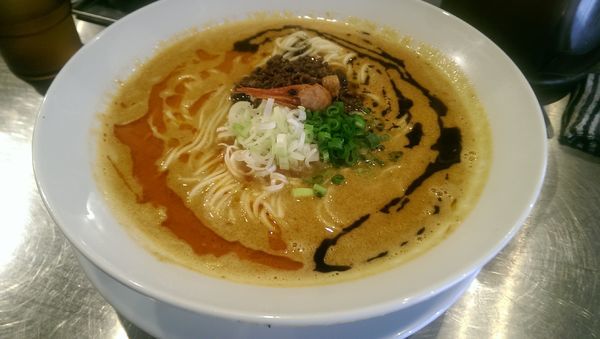「海老寿久坦々麺(追いリゾ付き)」@麺屋 愛心 TOKYO 町屋店の写真