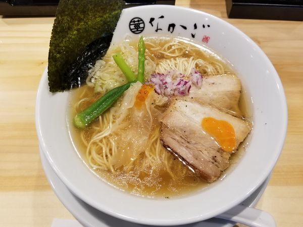 「純粋豚そば 醤油+替玉(1,000円)」@なかごの写真