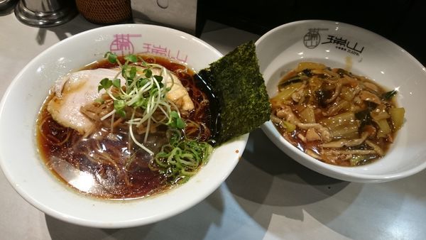 「ランチセット(中華そば＋五目あんかけご飯)」@中華蕎麦 瑞山（ZUIZAN）の写真