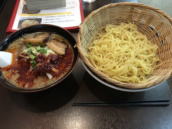 「辛醤油つけ麺　大辛」@豪ーめん 盛岡南店の写真