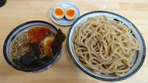 「つけ麺：太麺（750円）＋大盛（100円）＋味玉(100円）」@一陽来福の写真