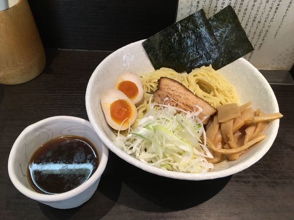 「ざる（大盛）＋贅沢のせ＋生びーる（中）」@中華蕎麦きみのの写真