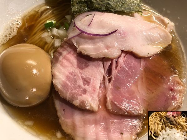 「特製中華蕎麦＋和え玉」@亀戸煮干中華蕎麦 つきひの写真