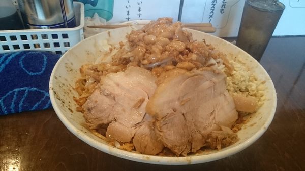 「汁なし・大６００ｇ・ショウガ(アブラ)￥９８０」@麺屋 歩夢の写真