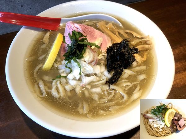 「冷やし煮干そば塩（800円）＋冷やし玉醤油（200円）」@中華蕎麦 志の写真