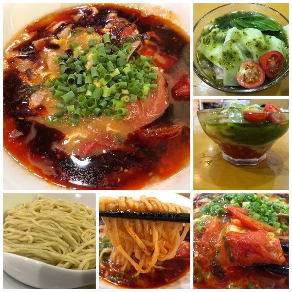 「【気まぐれ限定】トマト酸辣湯つけ麺 昆布水ver 800円」@麺屋 扇 SENの写真