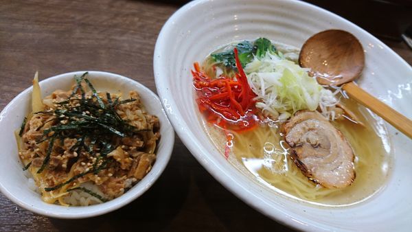 「塩ラーメン、大盛、ランチセット」@塩そば 加とうの写真