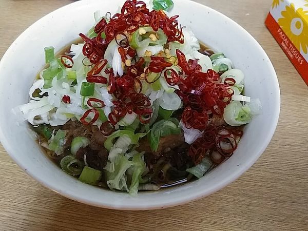 「ジャンボゲソそば」@一由そば 日暮里店の写真