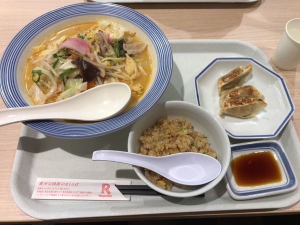 「辛ちゃんぽんセット」@長崎ちゃんぽん リンガーハット イオンモール太田店の写真