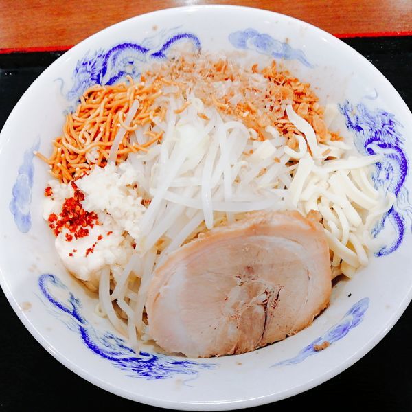 「まぜそば、玉子なし（アブラ以外全マシ）」@ジャンクガレッジ イオン北戸田店の写真