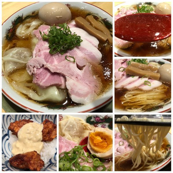 「特製わんたん中華そば（醤油）1100円 石川丼 350円」@いしかわやの写真