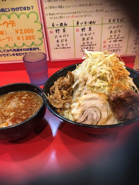 「辛いつけ麺辛さ2倍＋豚2枚」@麺屋 桐龍の写真