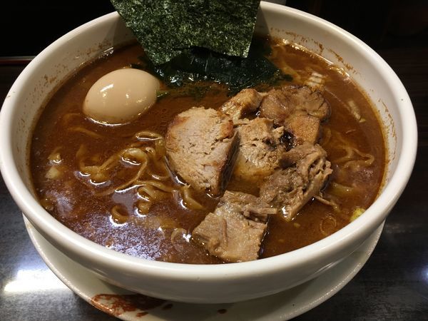 「魚介味噌ラーメン2倍盛＆味玉」@麺屋 優創の写真