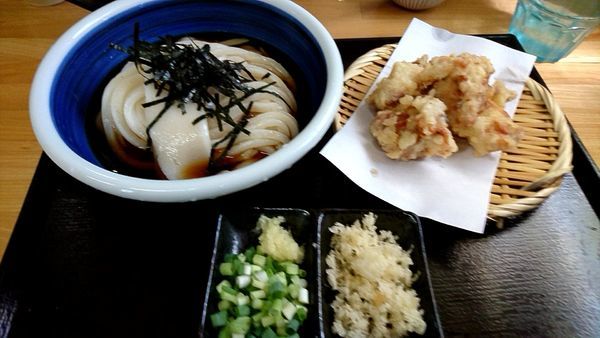 「鶏天ぶっかけ冷やし　720円」@丸まさの写真