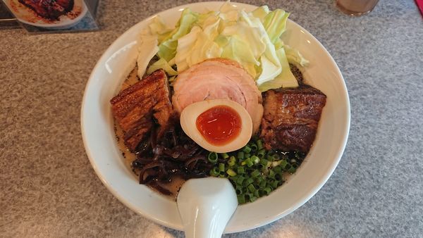 「ダブル 1000円 + ミニチャーシュー丼 200円」@麺屋 MANIの写真