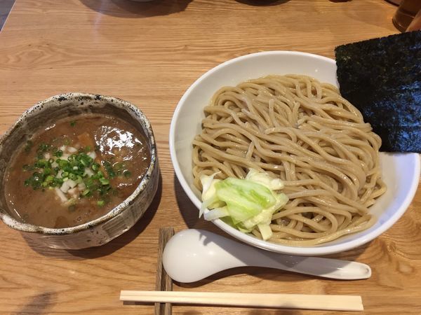 「濃厚つけめん（冷、特盛り）（880円）」@自家製麺ばくばくの写真