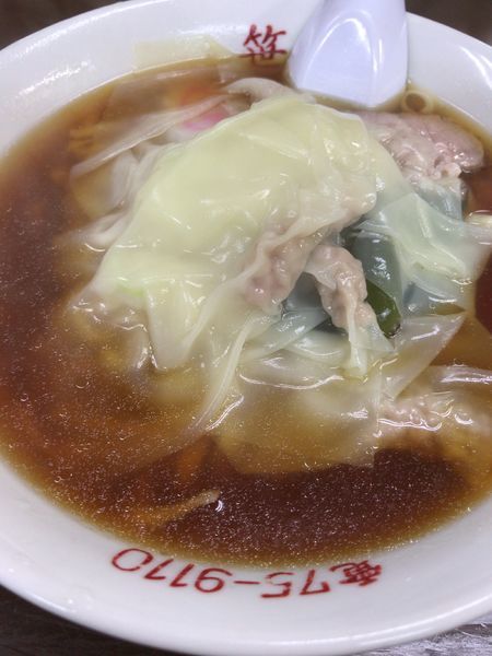「ワンタンメン」@手打ちラーメン 笹の写真