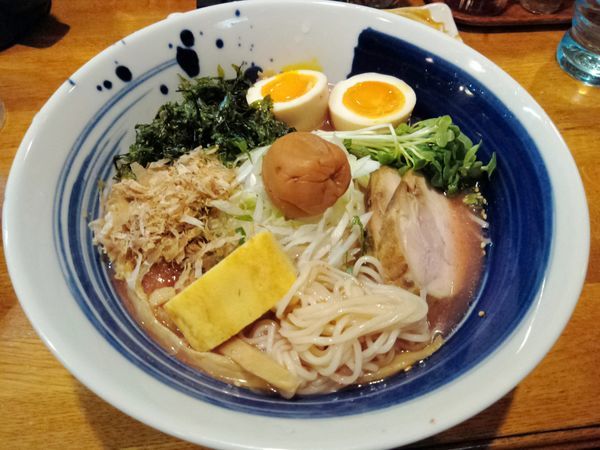 「【お盆限定】冷やし梅らーめん（仮） ￥750」@麺屋 鶏口の写真