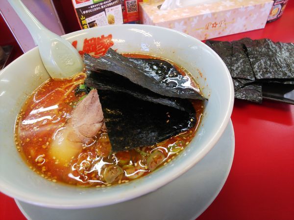 「辛味噌ラーメン辛さMAX(クーポンのり）」@ラーメン山岡家 大泉店の写真