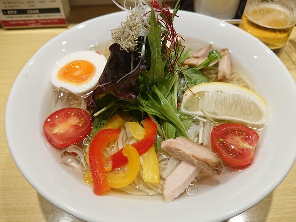 「冷やし塩ラーメン950円＋青とうがらし50円＋いかめし250」@函館塩ラーメン 五稜郭の写真