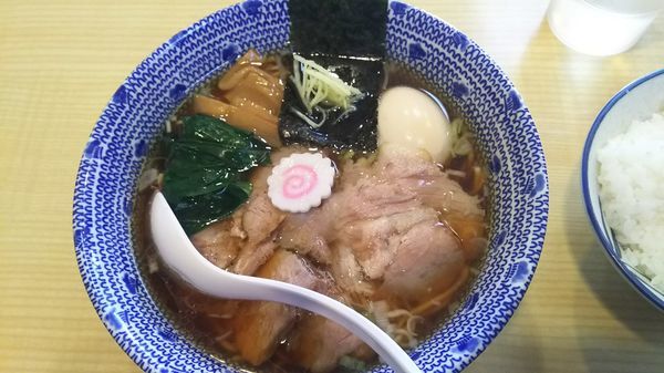 「長岡中華そば味玉チャーシュートッピング」@かみの屋の写真