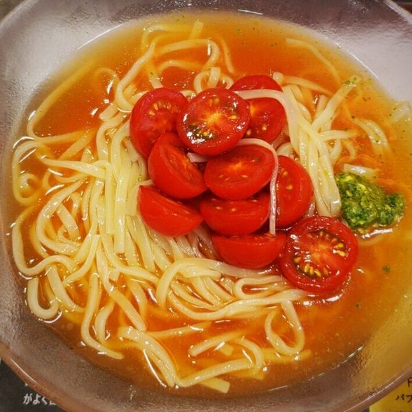 「あまーいマリネトマトの涼風麺 ５７２円＋点心３種２００円」@ミスタードーナツ 西代ショップの写真