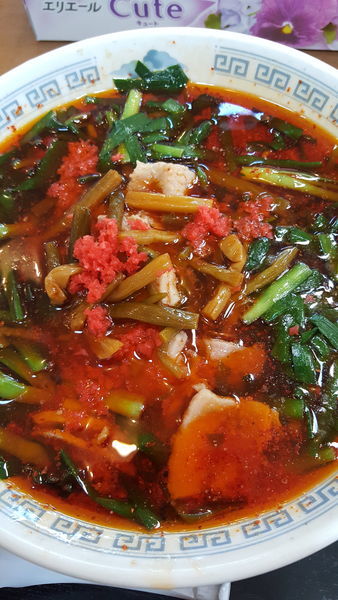 「マンニラ醤油辛さ増し」@さかえや本店の写真