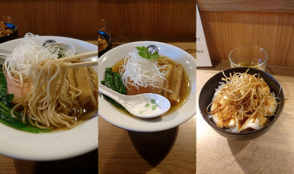 「『煮干しそば+鶏チャーシューごはん(￥800+300)』」@麺処 鶴舞屋の写真