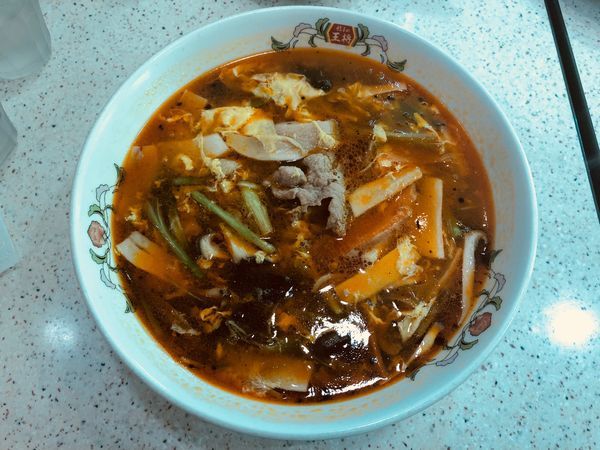 「サンラー湯麺」@餃子の王将 野田店の写真