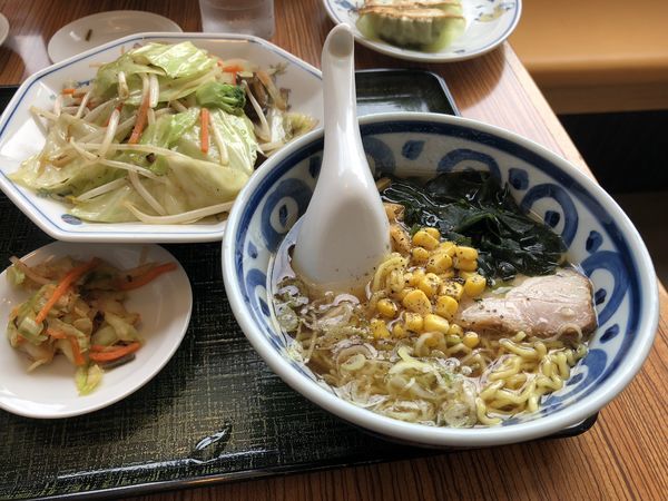 「ミニラーメン定食＋生大」@テンホウ 岡谷丸山橋店の写真
