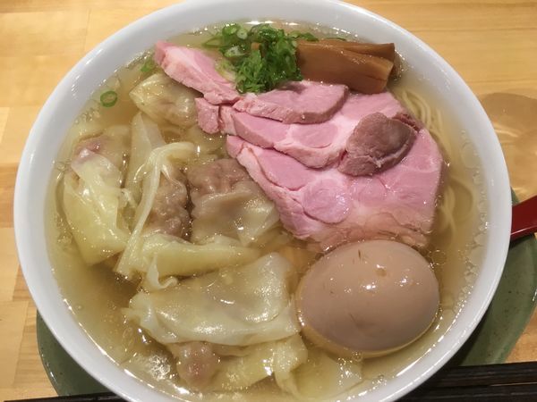 「特製わんたん中華そば（塩）1200円」@いしかわやの写真