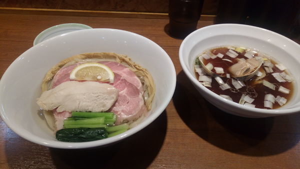 「鴨と蛤のつけそば 川越産小松菜添え」@寿製麺よしかわ 川越店の写真