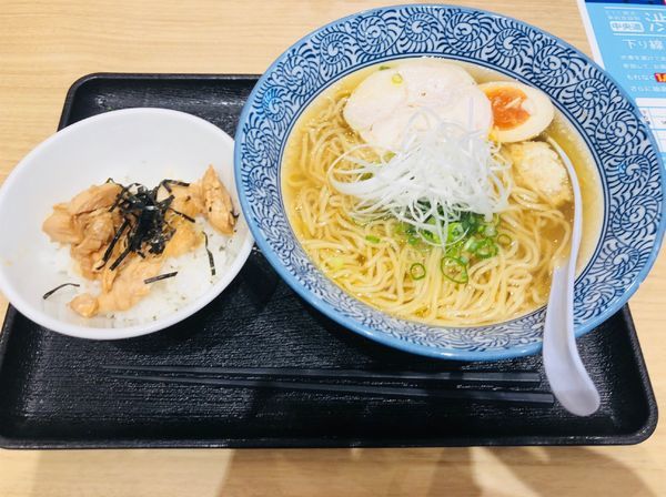 「鶏だし中華そば塩セット」@鶏だし 中華そば 百蔵の写真