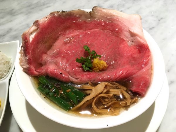 「A5黒毛和牛醤油らぁめん ＋ プチリゾット＆ピクルスセット」@MENSHO SAN FRANCISCOの写真