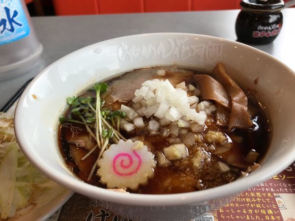 「超有名ラーメン店主コラボ 肉そば けいすけ（シャキネギ）」@らあめん花月嵐 ひたちなか高場店の写真