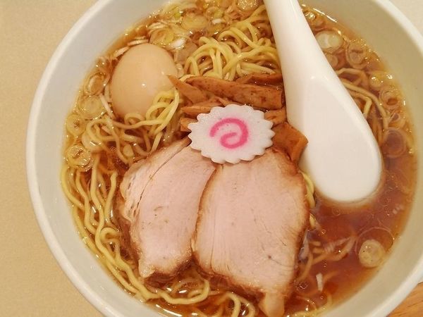 「中華ソバ＋味付玉子（油多め）」@赤坂味一 亀戸店の写真