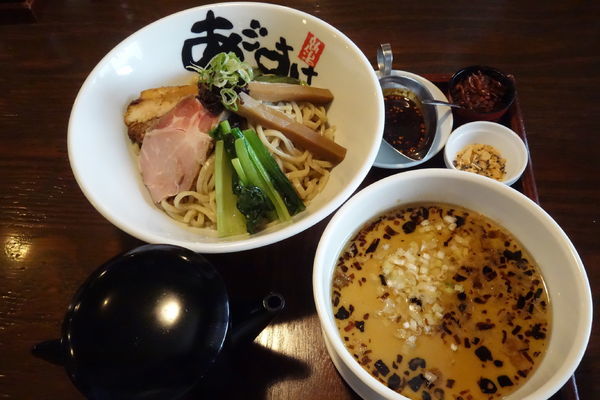 「【限定】辣塩豚骨つけ麺」@麺屋 あごすけの写真