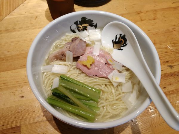 「鴨中華そば大盛（塩） 950円」@満鶏軒の写真