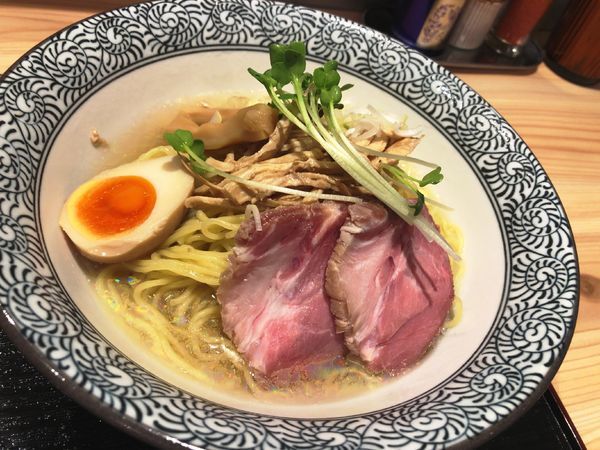 「冷やし鳥塩そば（限定）」@鶏らぁめん たけなかの写真