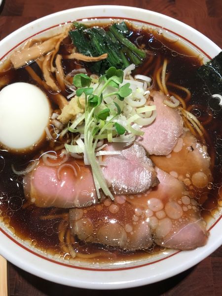 「生姜醤油ラーメン味玉（大盛り）」@生姜醤油専門 我武者羅 代々木店の写真