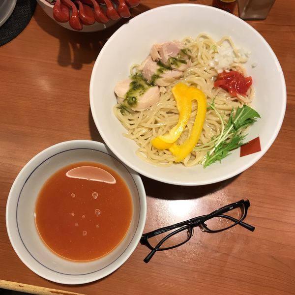 「冷やしトマト　つけ麺」@東京の中華そば ちよがみの写真