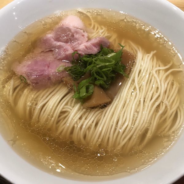 「中華そば（塩）+ビール」@いしかわやの写真