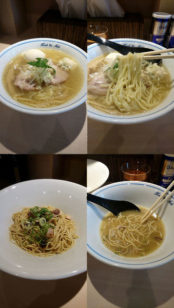 「『白醤油らーめん(白)+平打ち縮れ麺に変更+和え玉』」@中華蕎麦 あお木 secondの写真