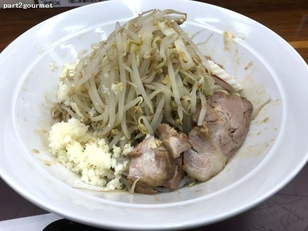 「まぜそば中盛 脂増 (780円)」@ラーメン 大高山 龍ヶ崎牛久店の写真
