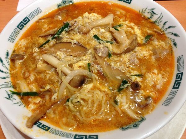 「酸辣きのこ湯麺（期間限定）」@日高屋 ル・シーニュ府中店の写真