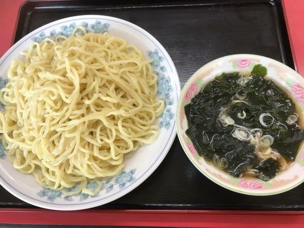 「つけ麺 ワカメ入 大盛」@丸長 つくば店の写真
